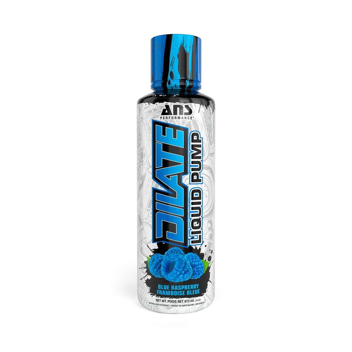 ANS Performance Dilate Liquid Pump Blue Raspberry tub