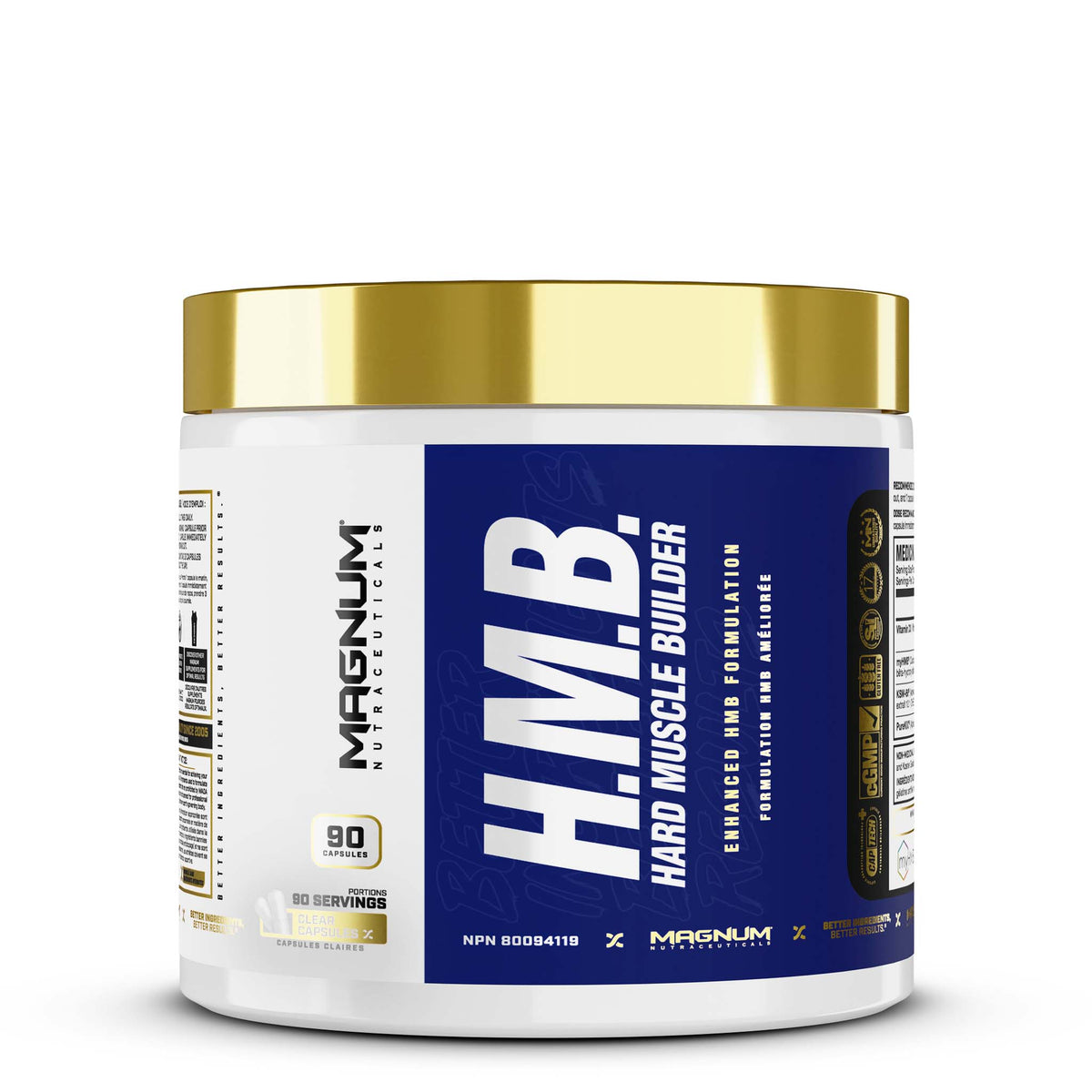 Magnum Hard Muscle Builder HMB 90 capsules bottle