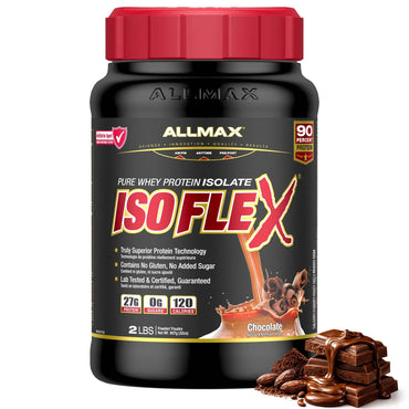 ALLMAX ISOFLEX whey isolate 2 lb chocolate tub