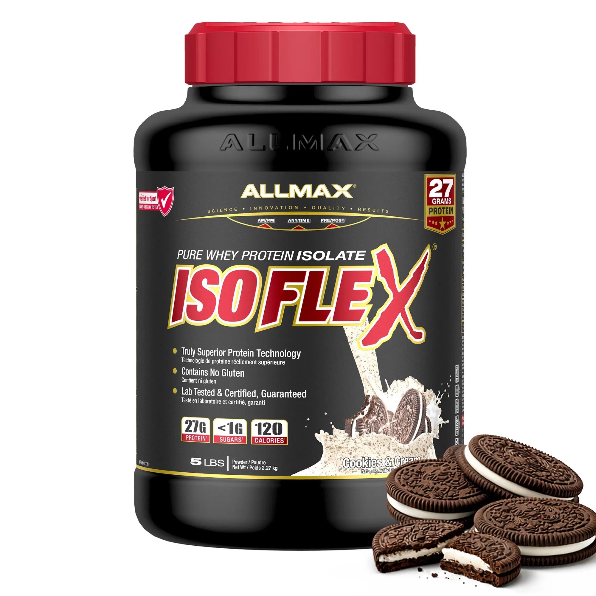 ALLMAX ISOFLEX 5 lb / Cookies & Cream package