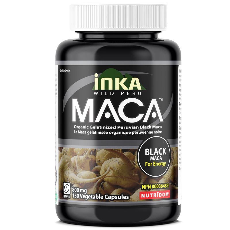 InkaMaca Organic Black Maca 800 mg 90 capsules