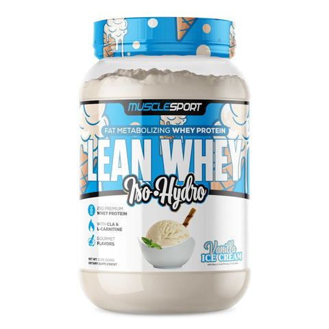 MuscleSport Lean Whey Iso-Hydro 2 lb - Vanilla Ice Cream
