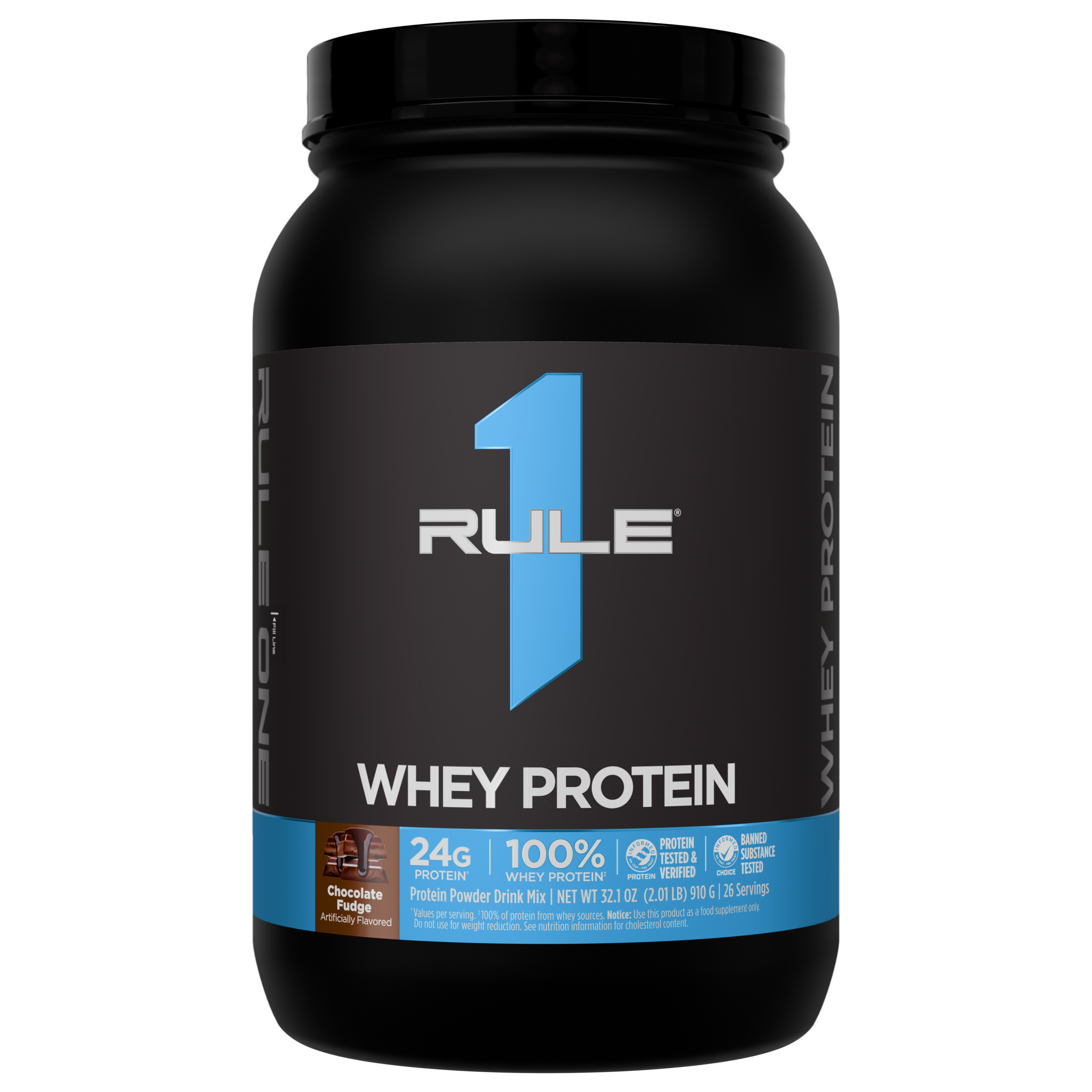 Rule 1 R1 Whey Blend - 2 lb - Chocolate Fudge