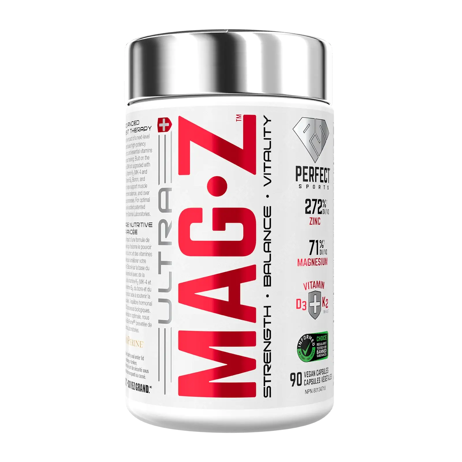 Perfect Sports ULTRA MAG-Z 90 servings container