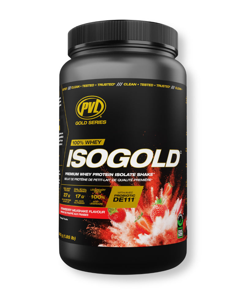PVL ISO Gold whey protein isolate 1.85 lb (840 g) — Strawberry Milkshake