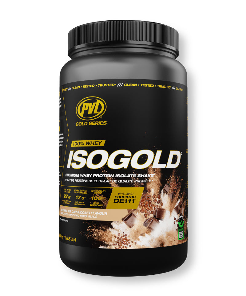 PVL ISO Gold whey protein isolate 1.85 lb (840 g) — Iced Mocha Cappuccino