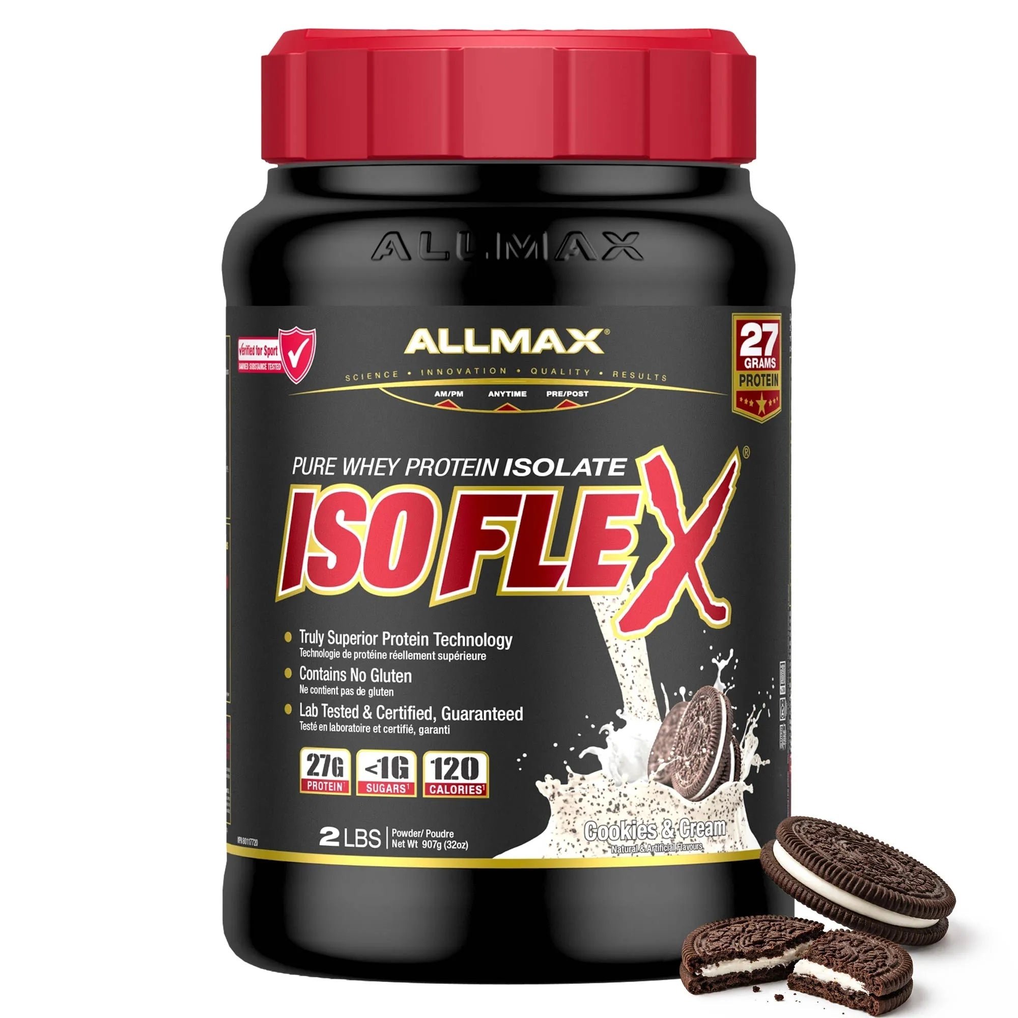 ALLMAX ISOFLEX 2 lb / Cookies & Cream package