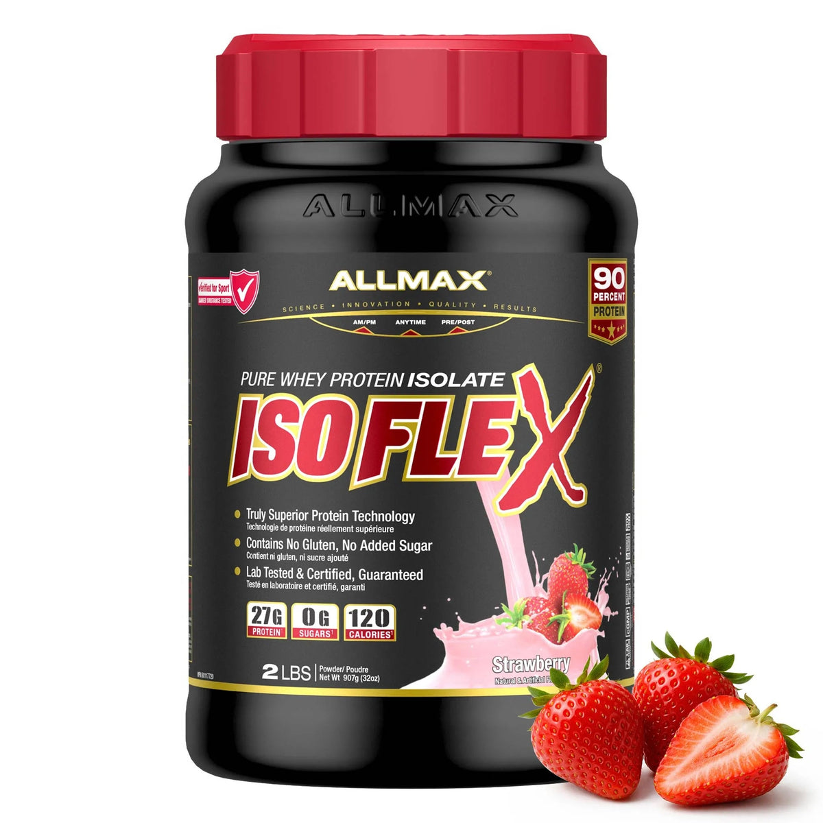 ALLMAX ISOFLEX 2 lb / Strawberry package