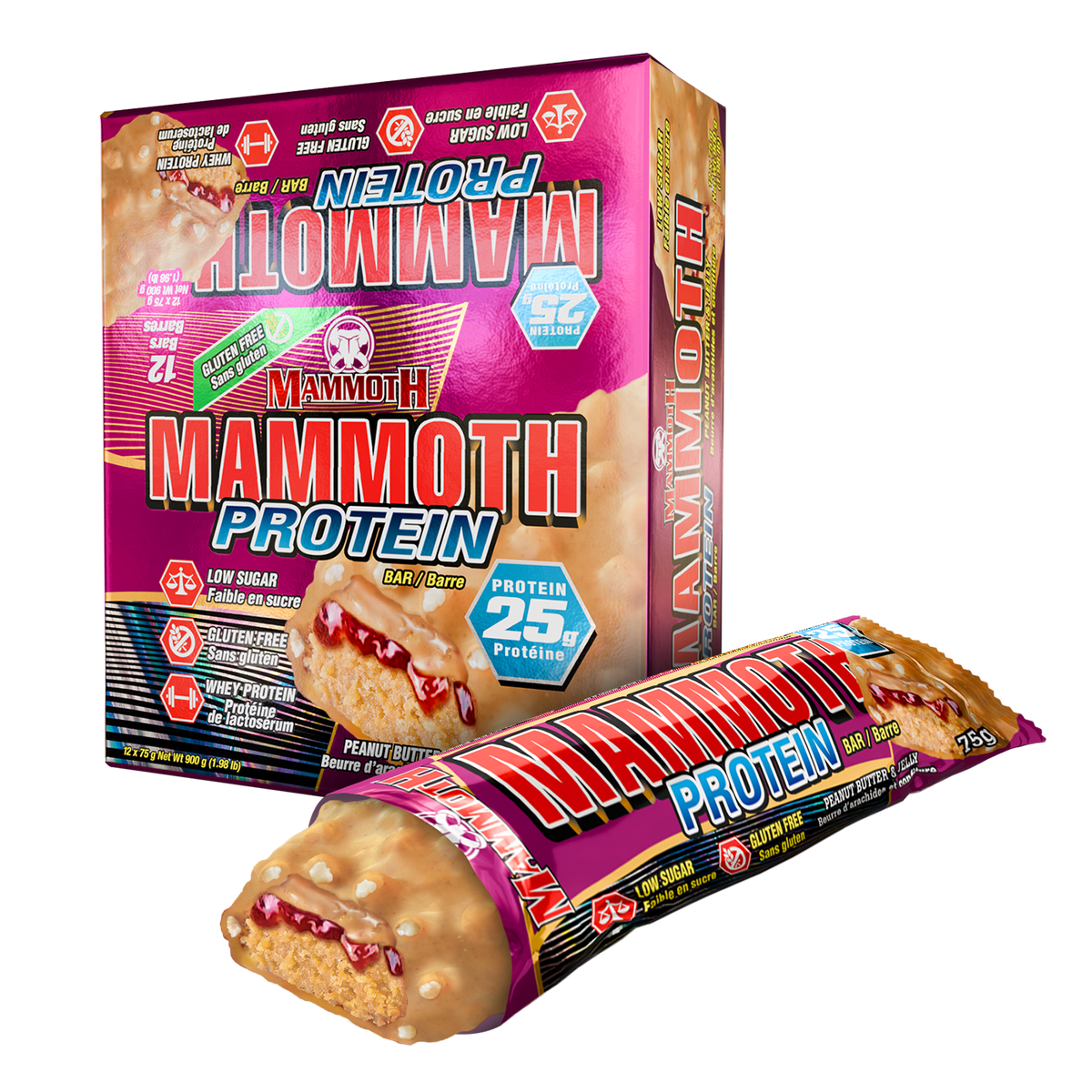 Mammoth Bar - Peanut Butter & Jelly