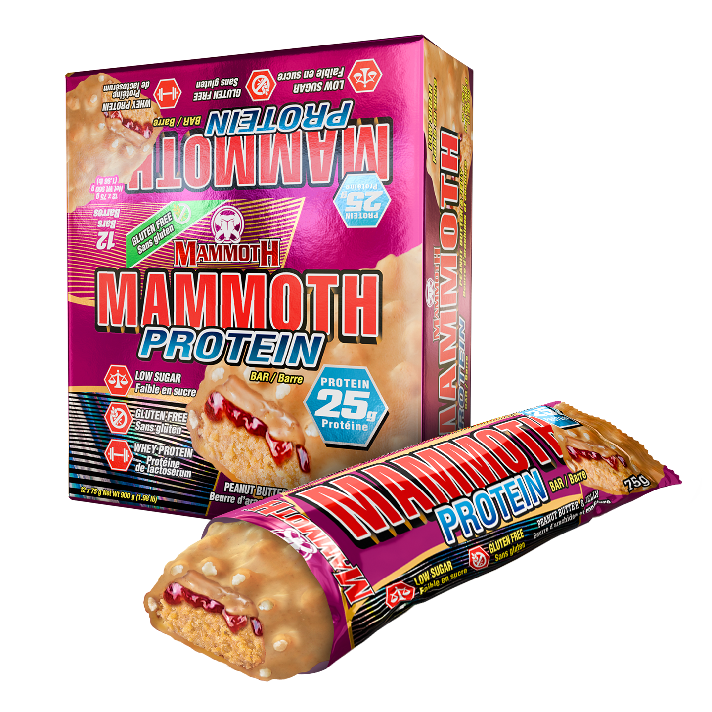 Mammoth Bar - Peanut Butter & Jelly