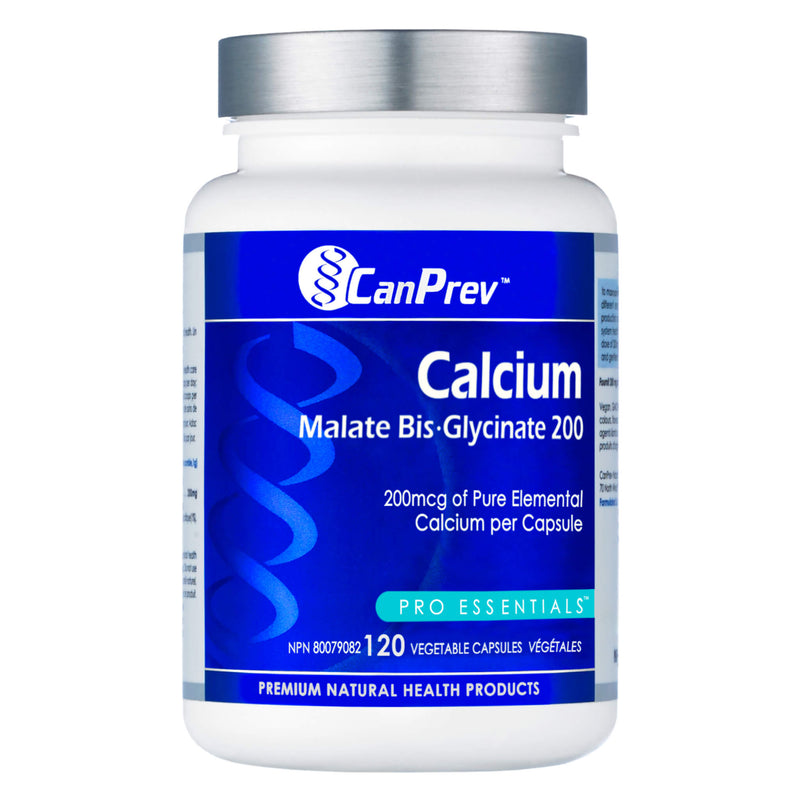 CanPrev Calcium Malate Bis-Glycinate 200 – 120 vegetable capsules