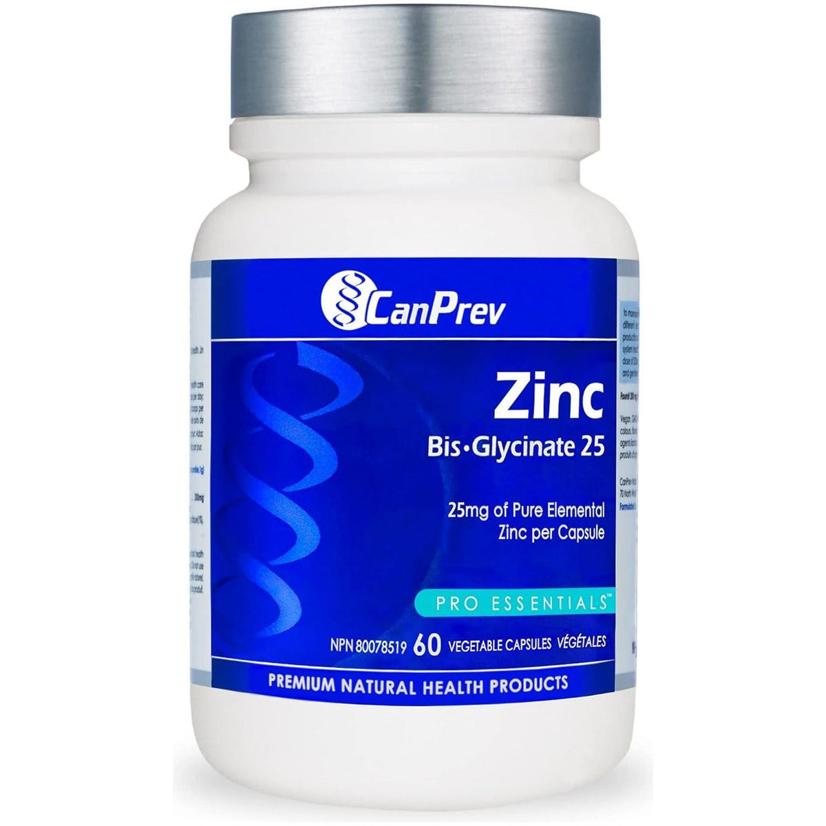 CanPrev Zinc Bis-Glycinate 25 – 60 vegetable capsules