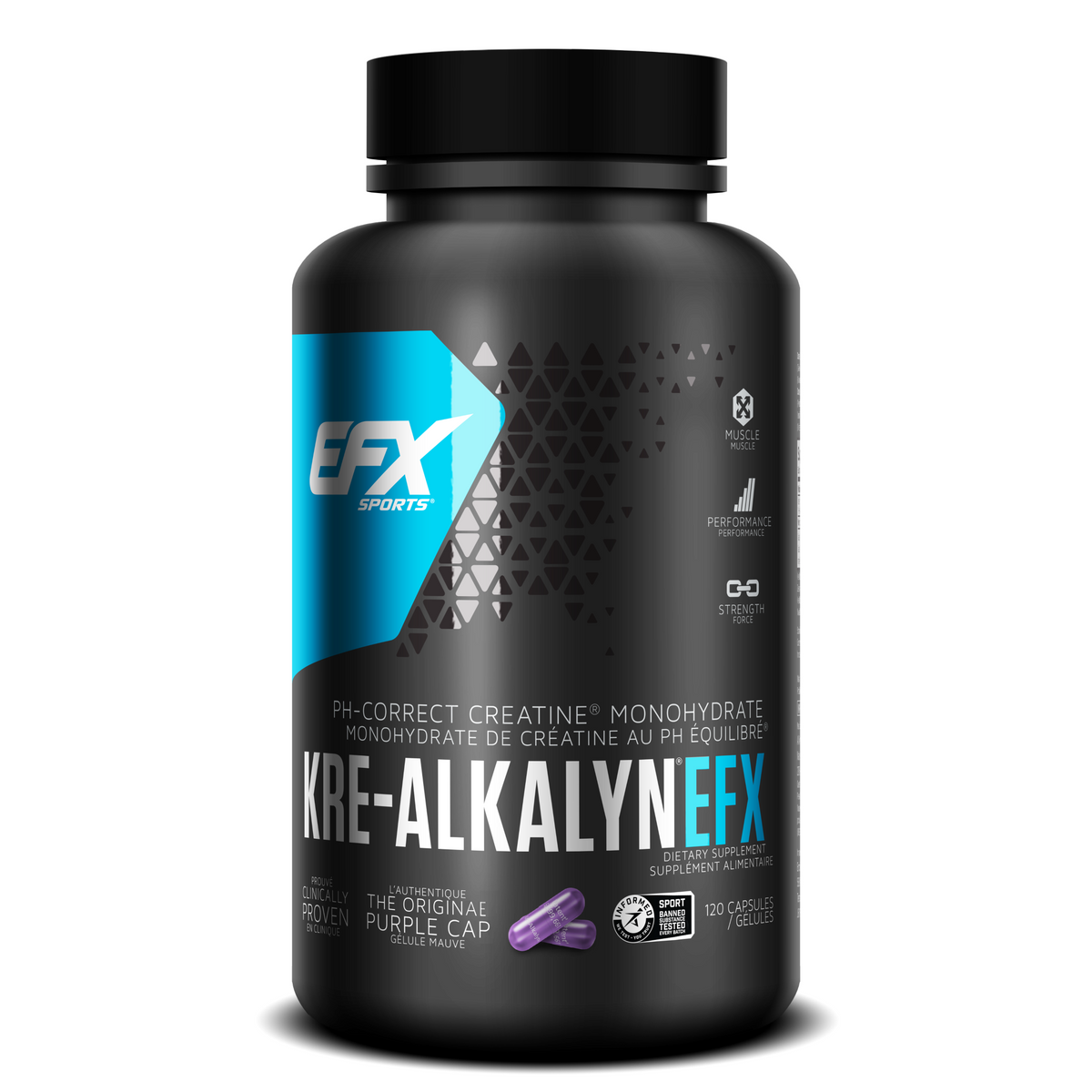 EFX Sports Kre-Alkalyn 120 Capsules