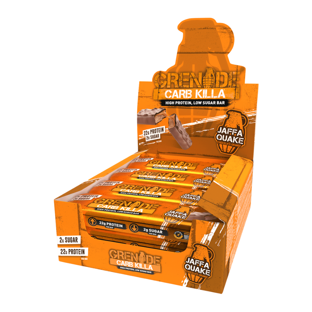 Grenade Protein Bar Box Jaffa Quake
