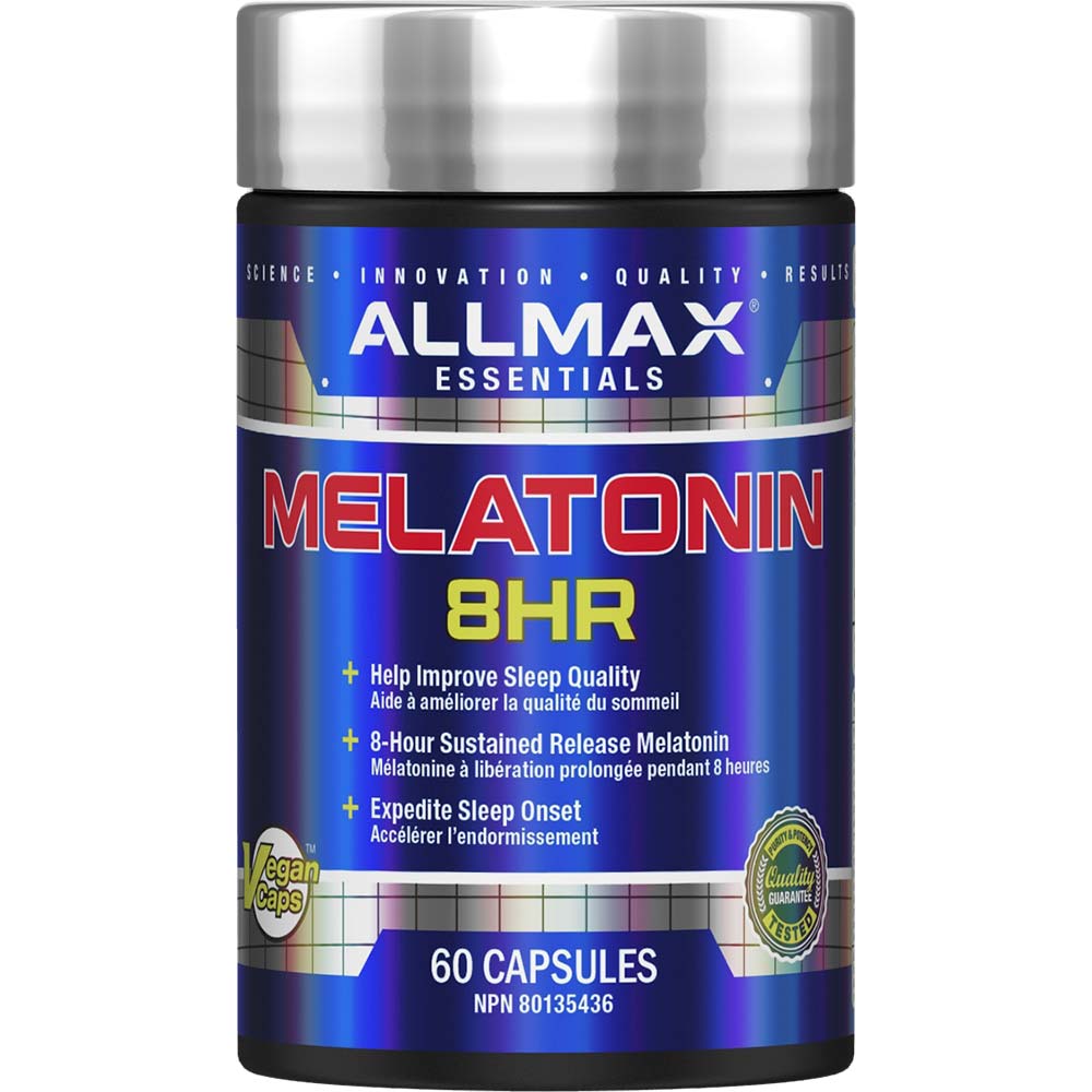 ALLMAX Melatonin 8HR 60 capsules bottle