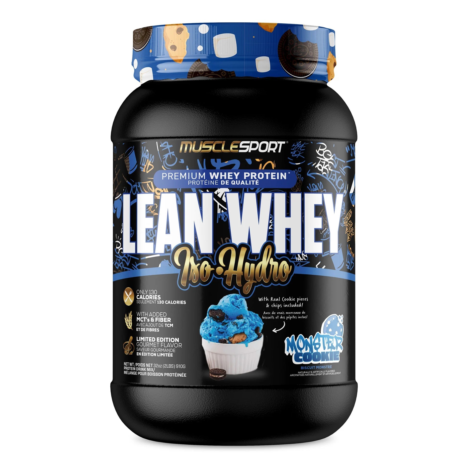 MuscleSport Lean Whey Iso-Hydro 2 lb - Monster Cookie