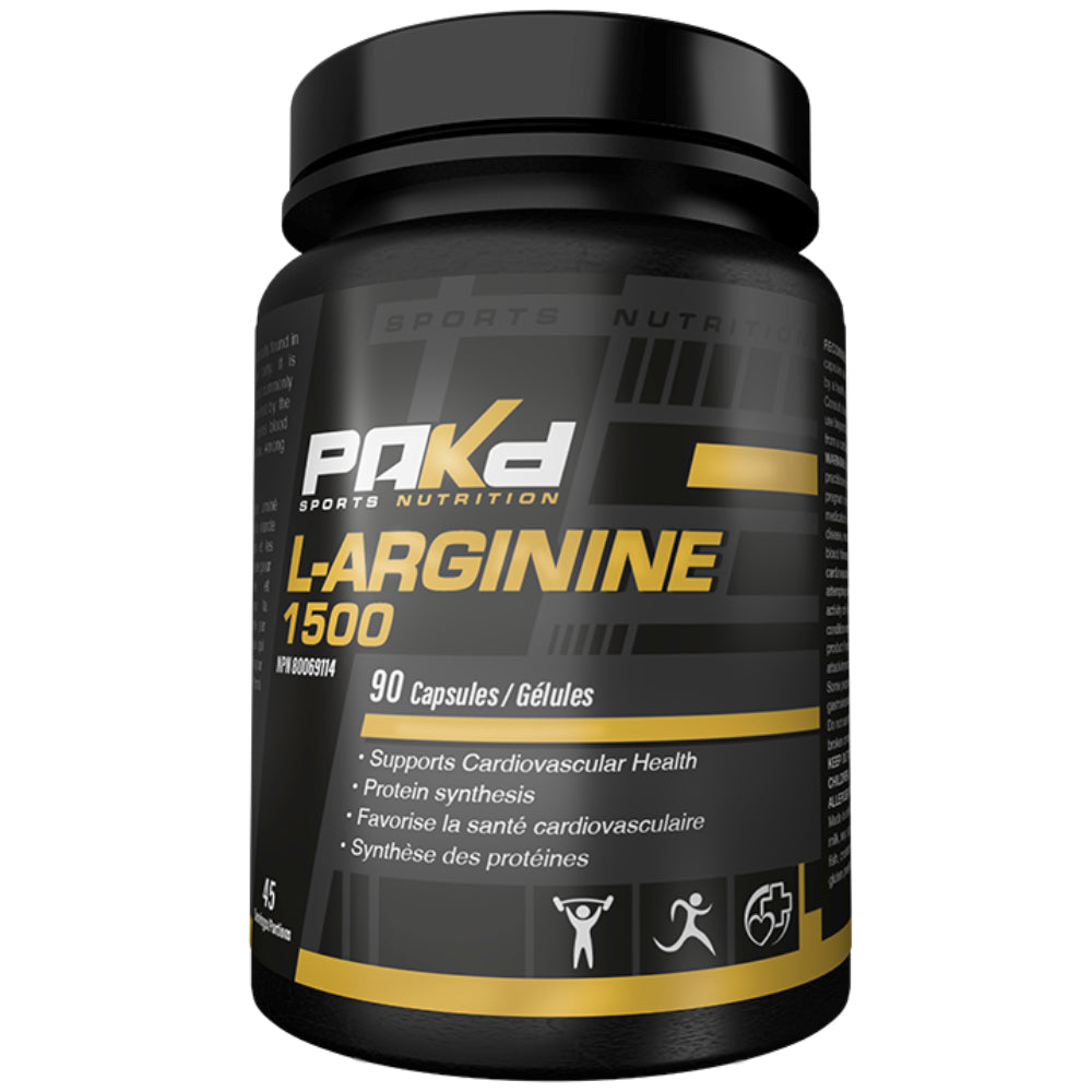 PAK'D L-Arginine 1500 - 90 Capsules