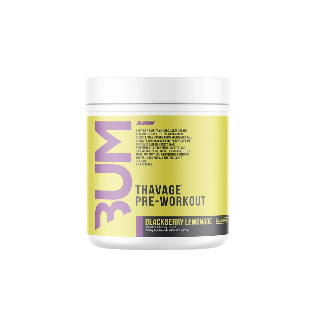 RAW Nutrition CBUM Thavage Pre-Workout - 40 Servings - Blackberry Lemonade