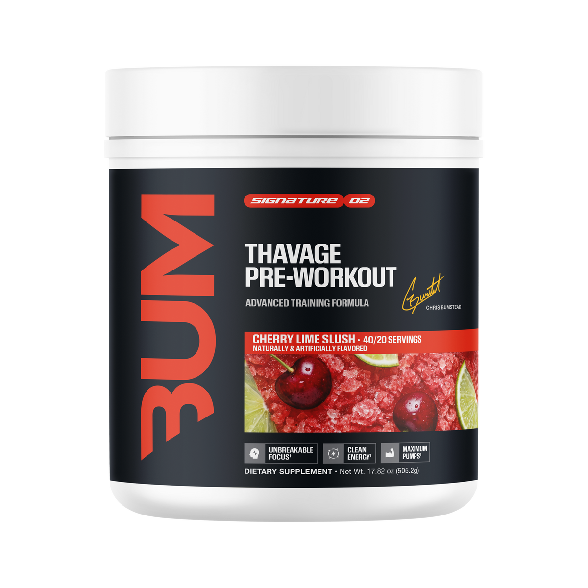RAW Nutrition CBUM Thavage Pre-Workout - 40 Servings - Cherry Lime Slush