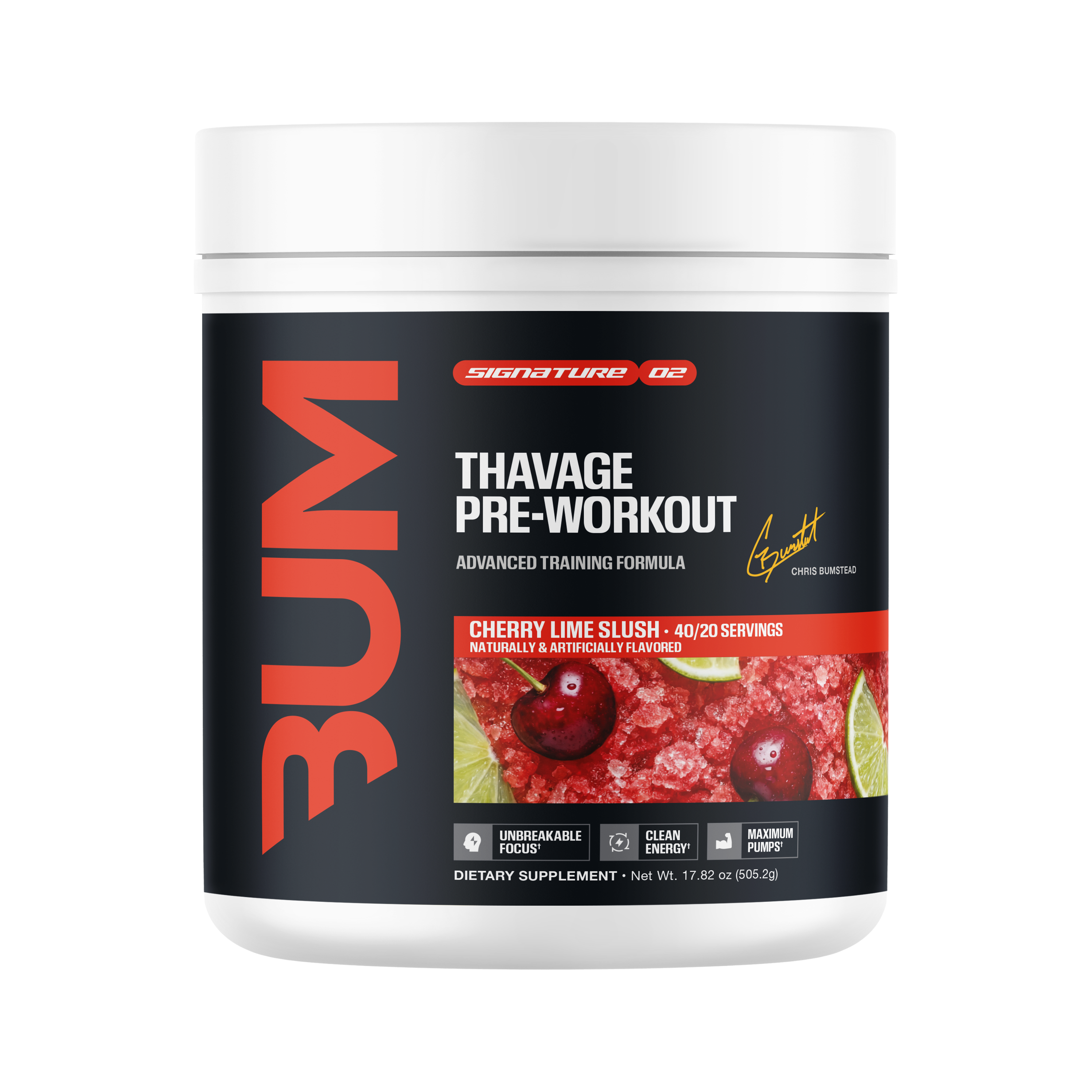 RAW Nutrition CBUM Thavage Pre-Workout - 40 Servings - Cherry Lime Slush