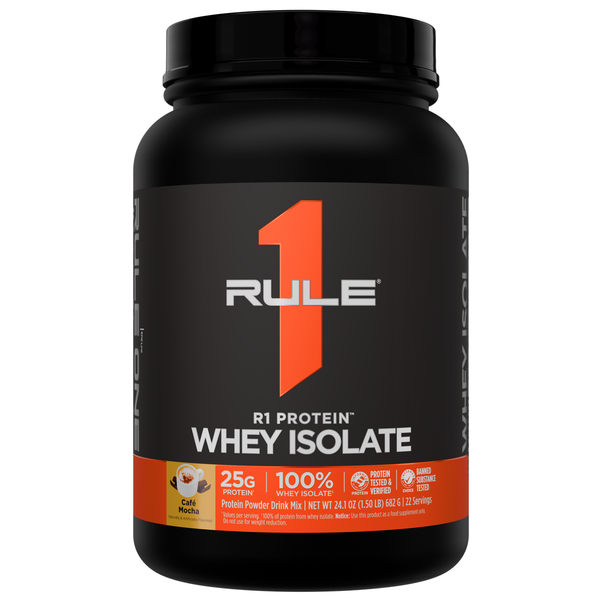 Rule 1 R1 Protein Isolate - 2 lb - Cafe Mocha