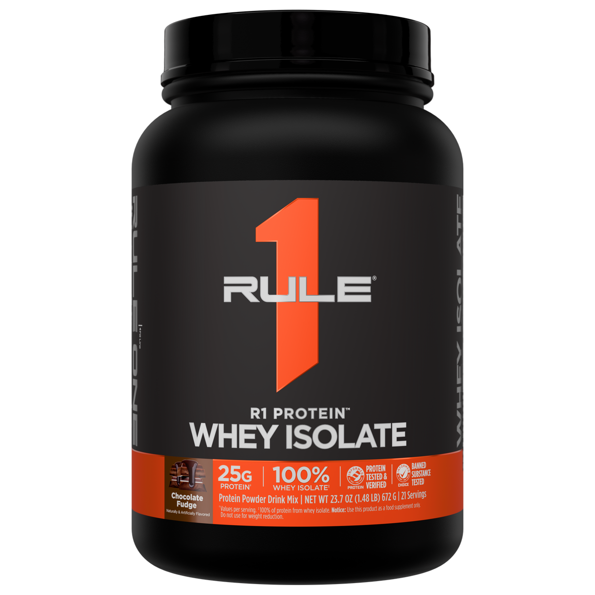 Rule 1 R1 Protein Isolate - 2 lb - Chocolate Fudge