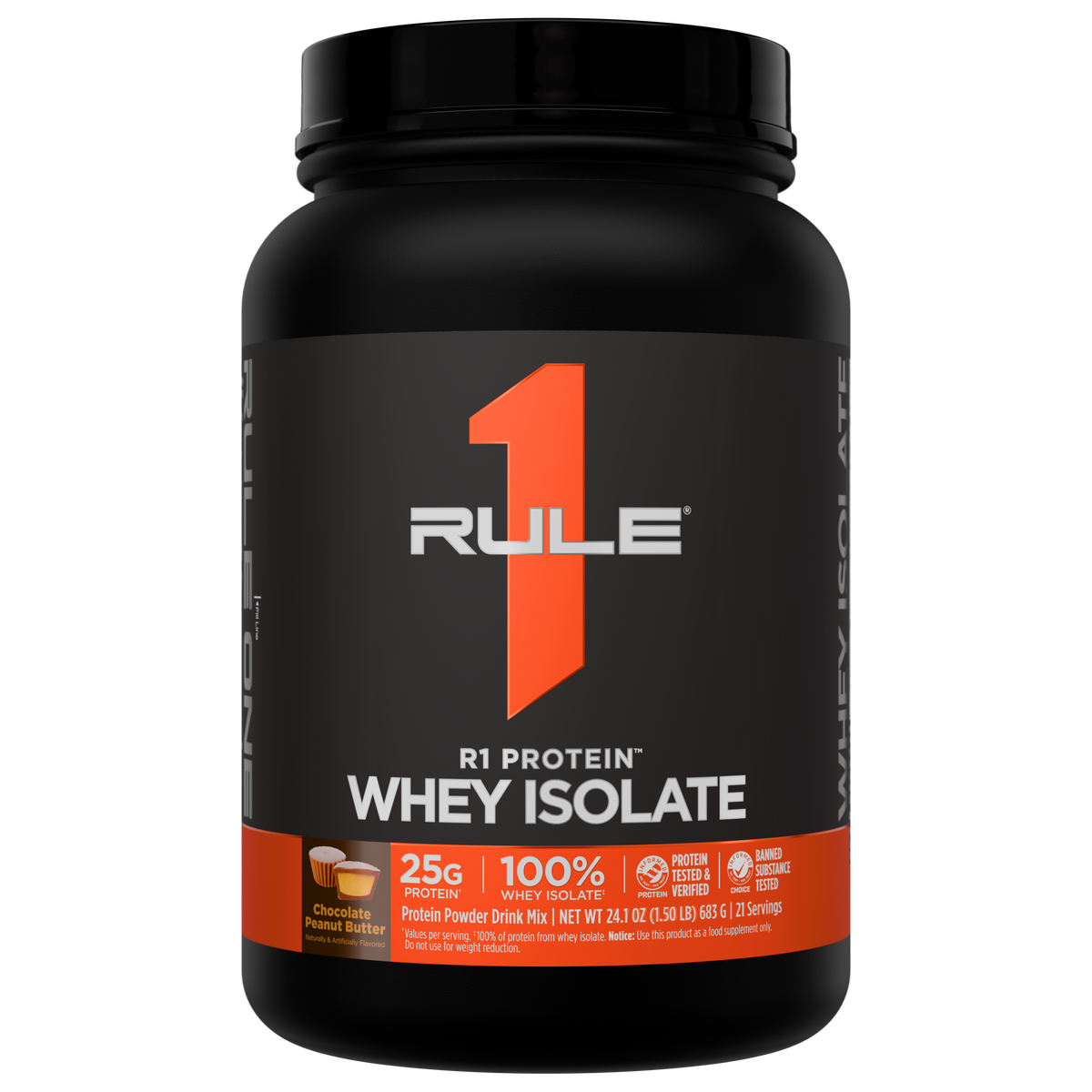 Rule 1 R1 Protein Isolate - 2 lb - Chocolate Peanut Butter