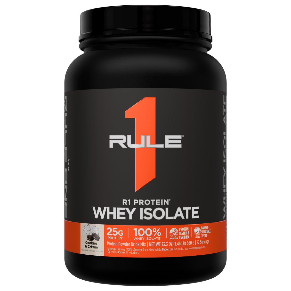 Rule 1 R1 Protein Isolate - 2 lb - Cookies & Creme