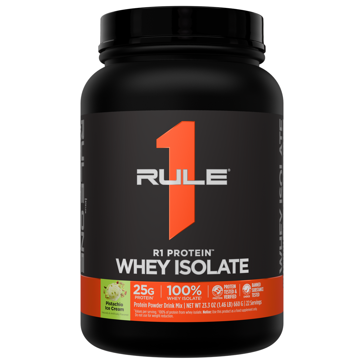 Rule 1 R1 Protein Isolate - 2 lb - Pistachio Ice Cream