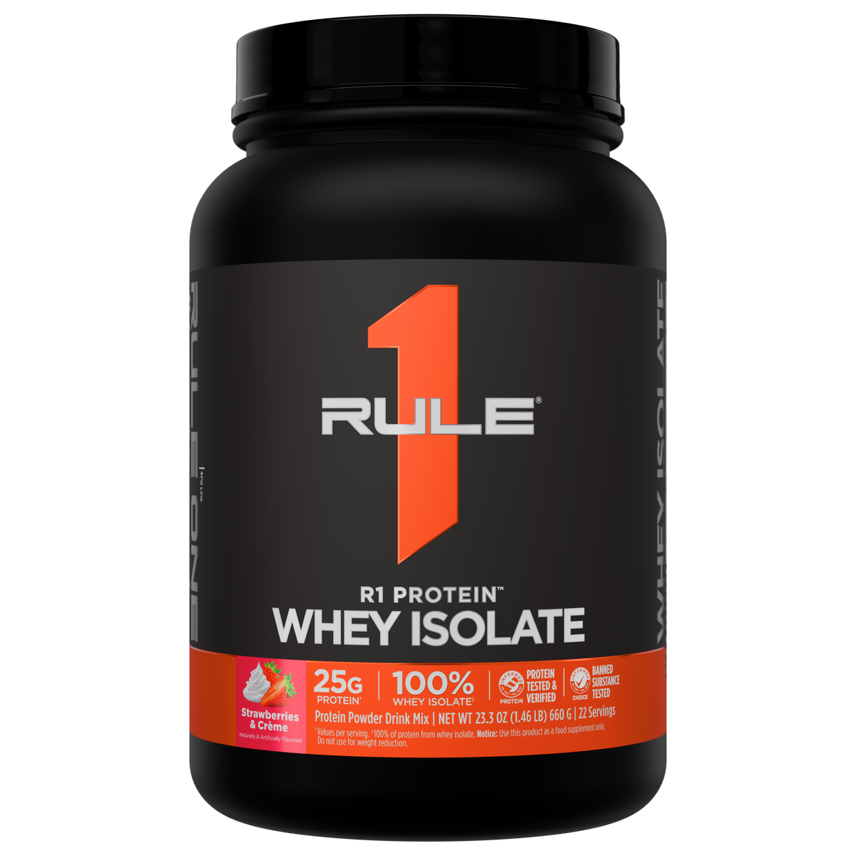 Rule 1 R1 Protein Isolate - 2 lb - Strawberries & Creme