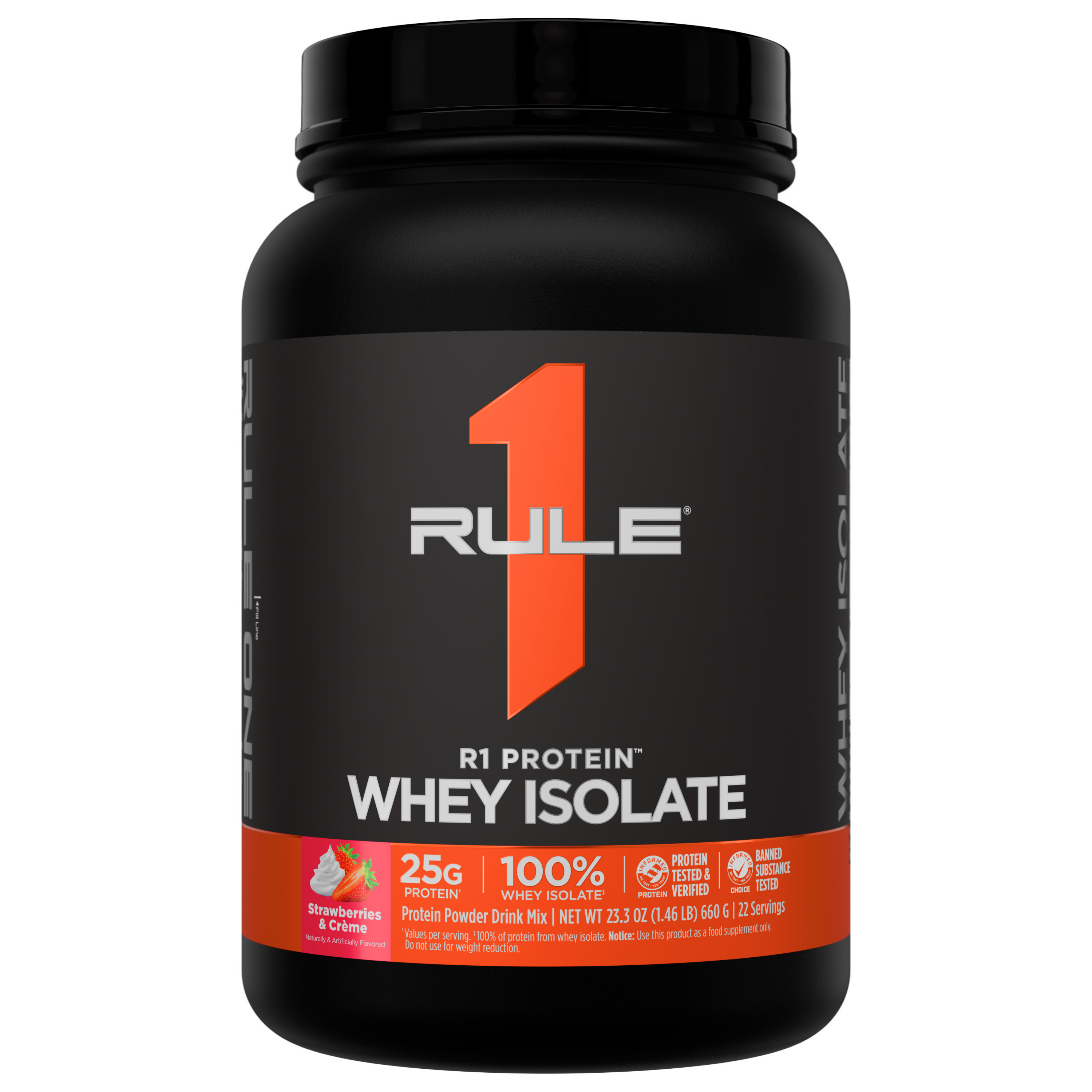 Rule 1 R1 Protein Isolate - 2 lb - Strawberries & Creme