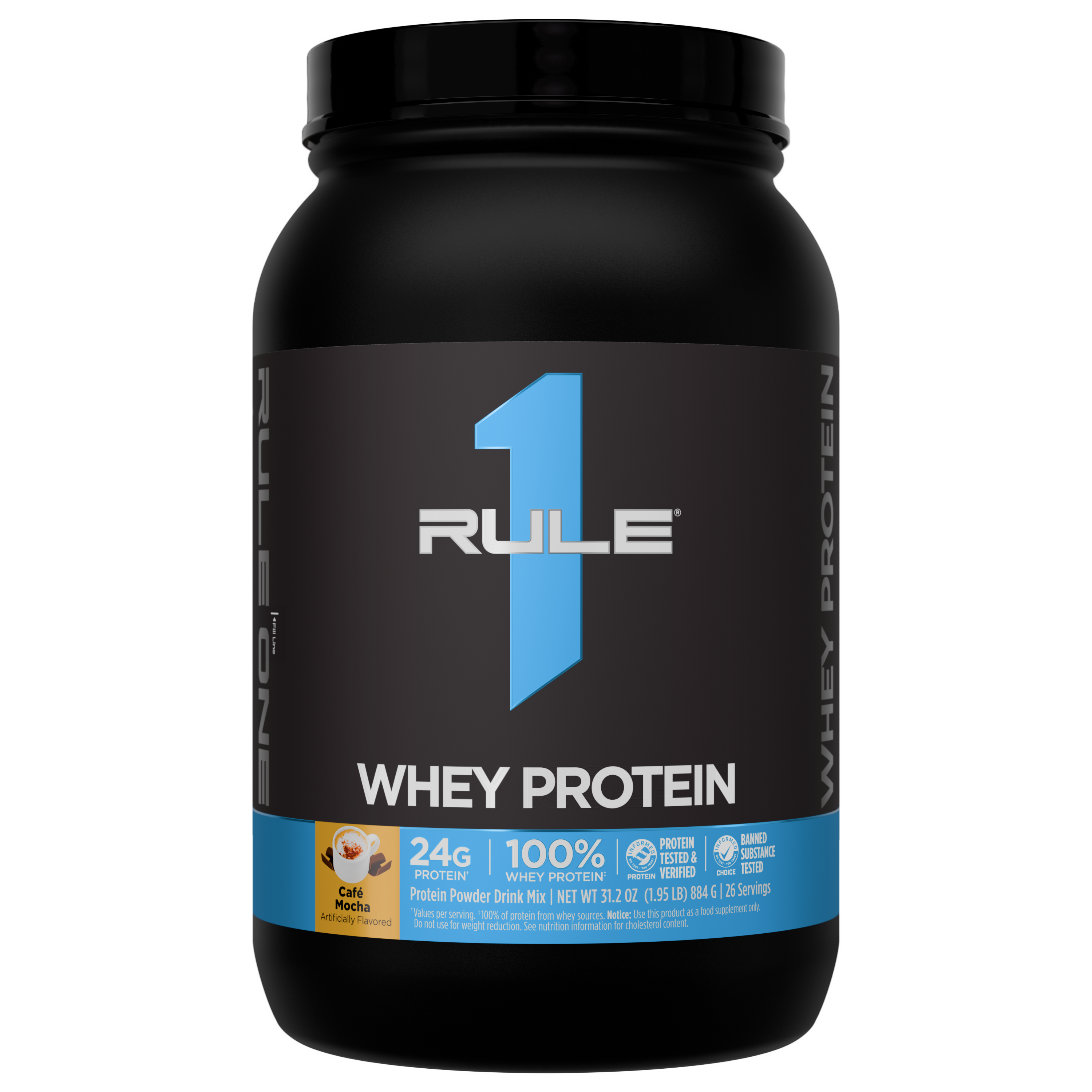 Rule 1 R1 Whey Blend - 2 lb - Cafe Mocha
