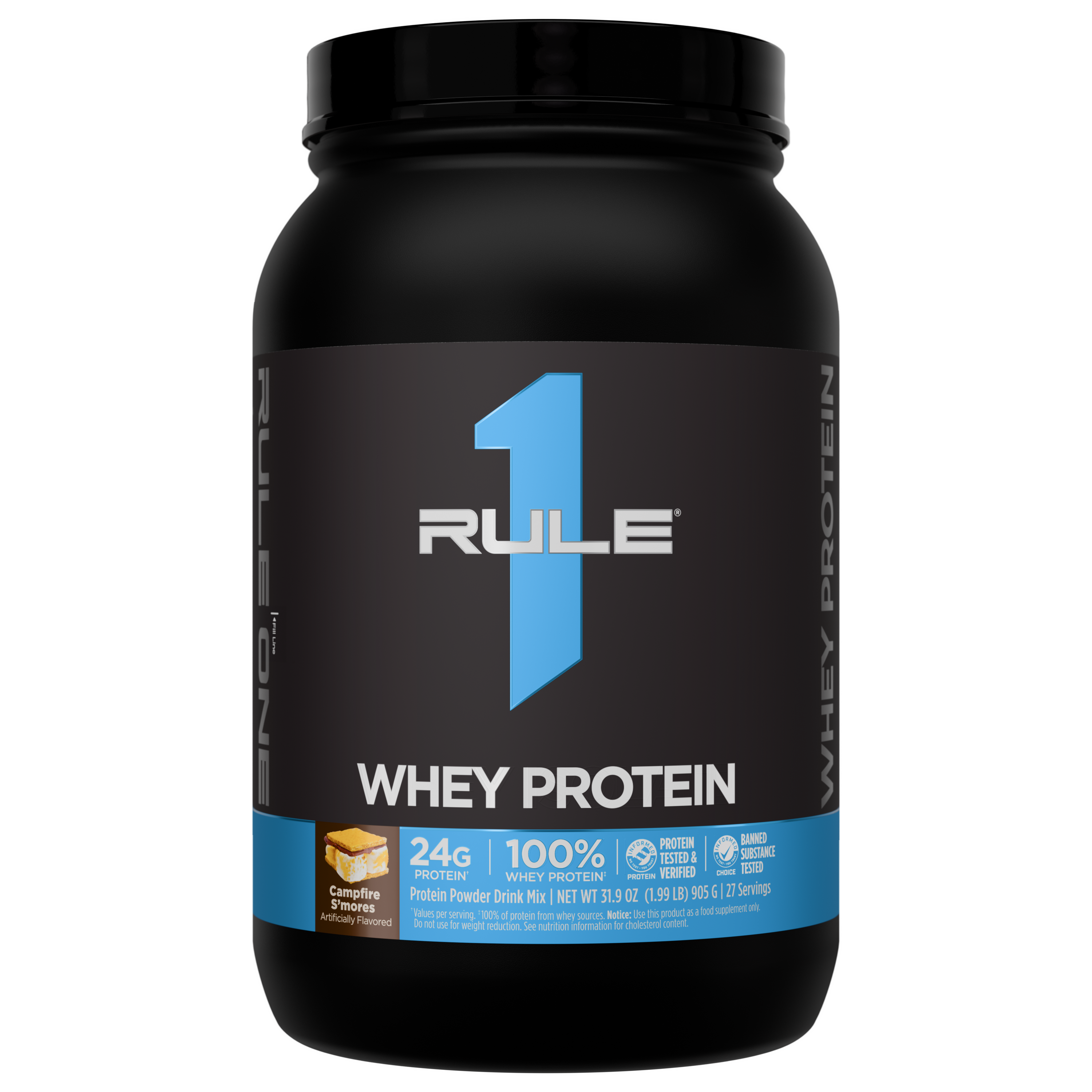Rule 1 R1 Whey Blend - 2 lb - Campfire S'mores
