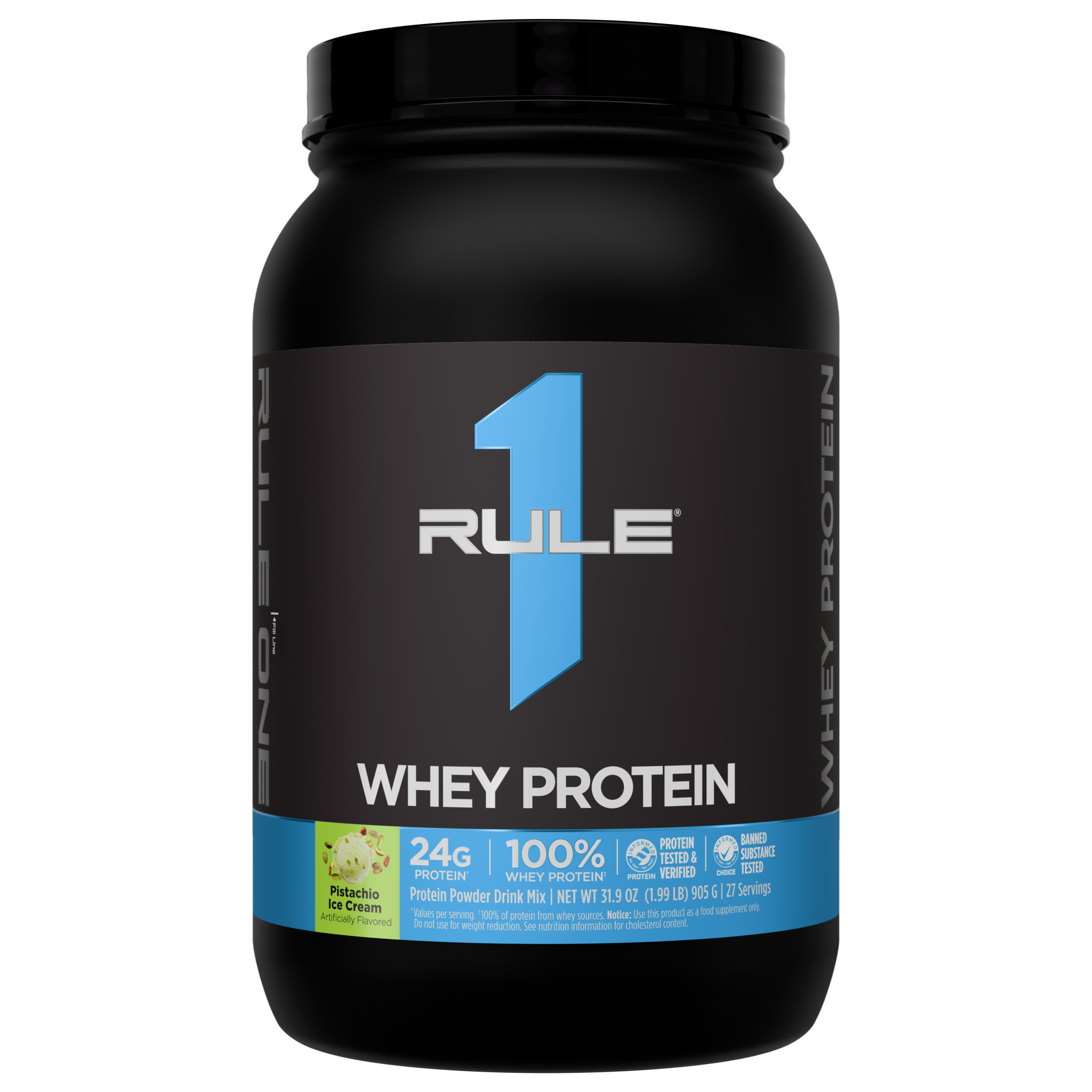 Rule 1 R1 Whey Blend - 2 lb - Pistachio Ice Cream