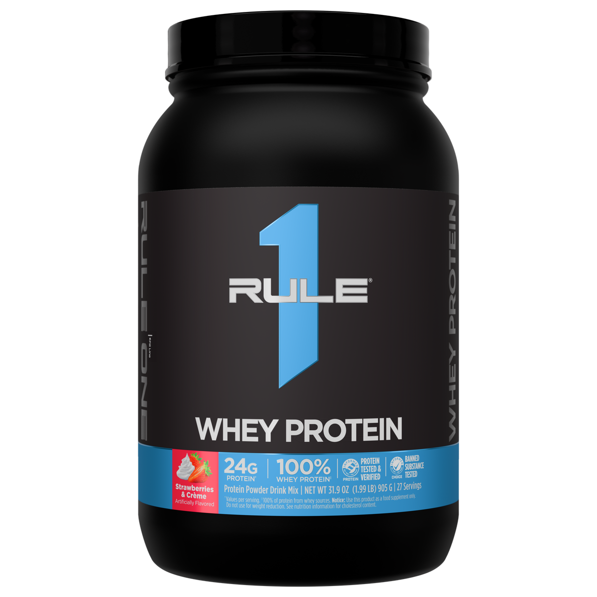 Rule 1 R1 Whey Blend - 2 lb - Strawberries & Creme