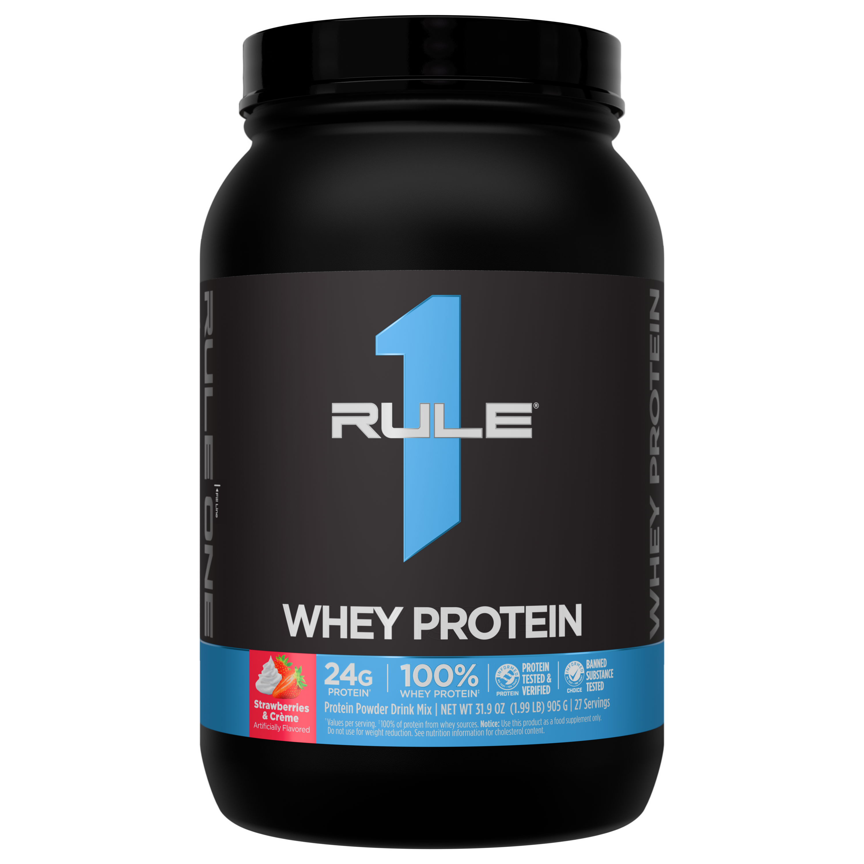 Rule 1 R1 Whey Blend - 2 lb - Strawberries & Creme