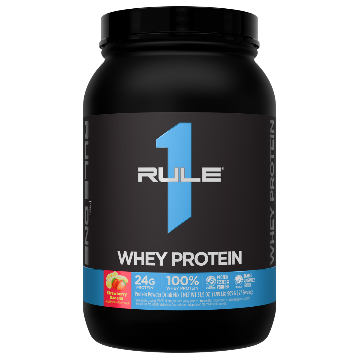 Rule 1 R1 Whey Blend - 2 lb - Strawberry Banana