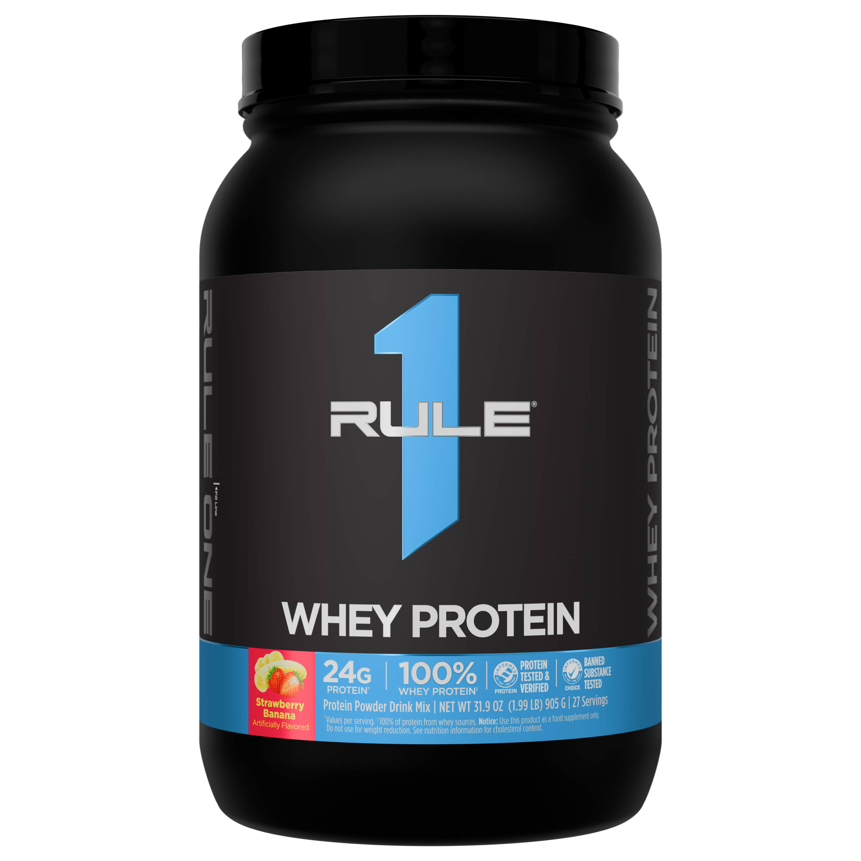 Rule 1 R1 Whey Blend - 2 lb - Strawberry Banana
