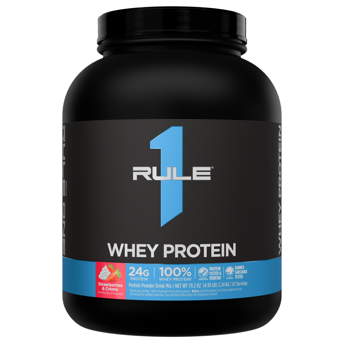 Rule 1 R1 Whey Blend - 5 lb - Strawberries & Creme