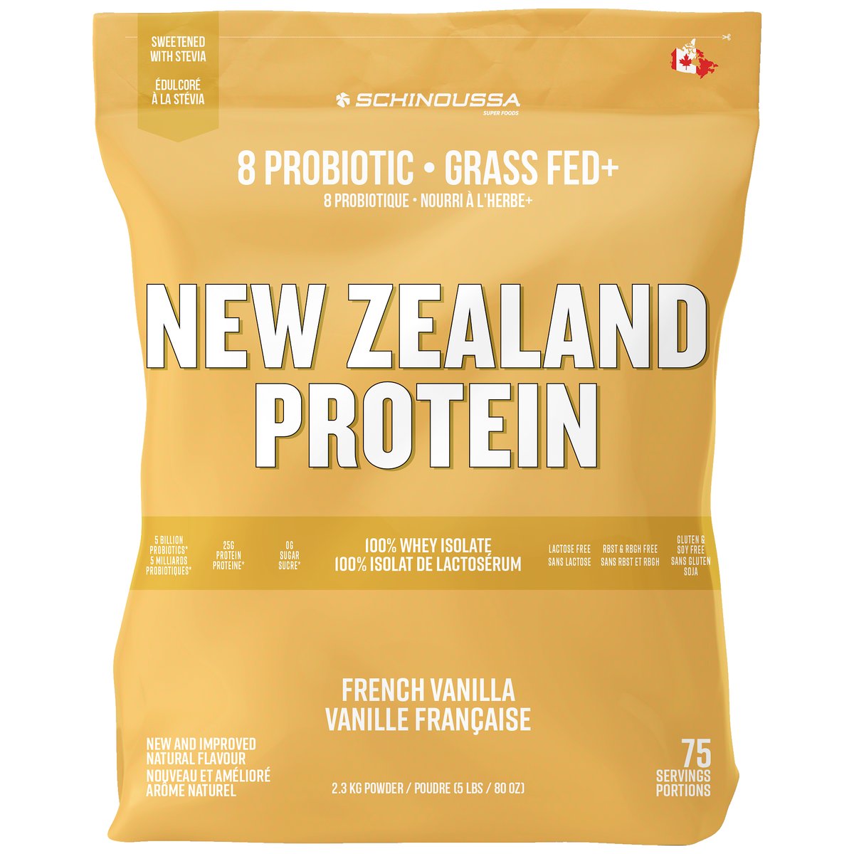 Schinoussa New Zealand Protein - 5 lb - French Vanilla