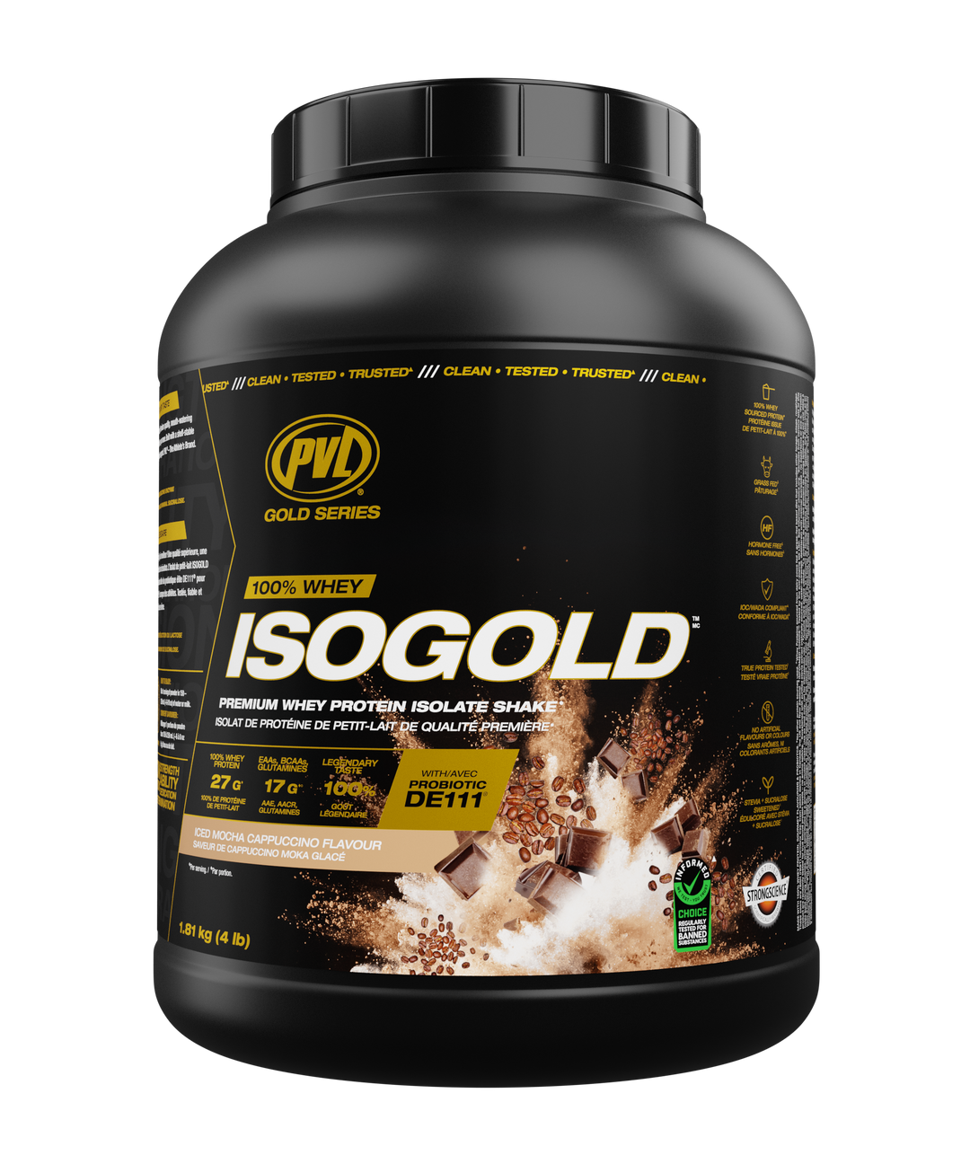 PVL ISO Gold Whey Isolate 4 lb - Iced Mocha Cappuccino