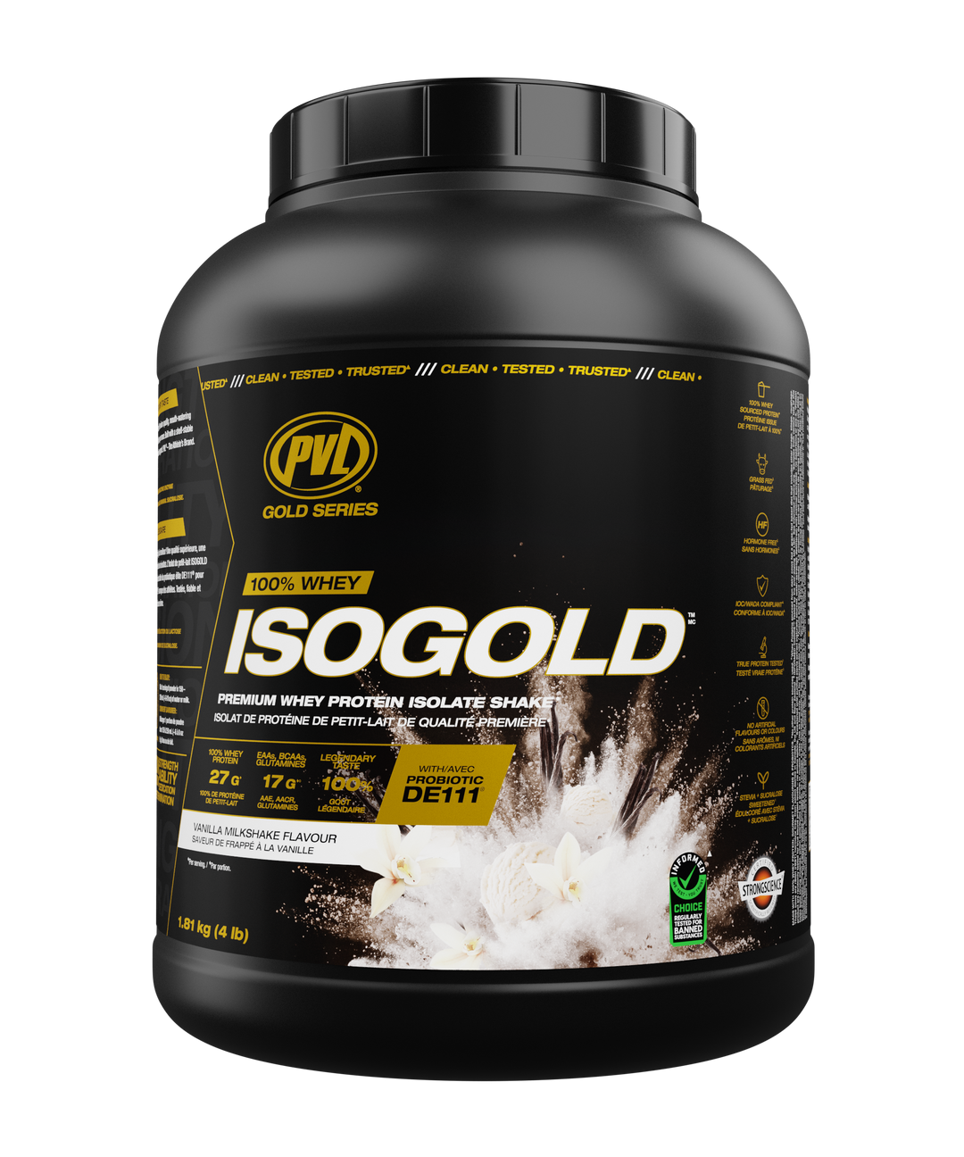 PVL ISO Gold Whey Isolate 4 lb - Vanilla Milkshake