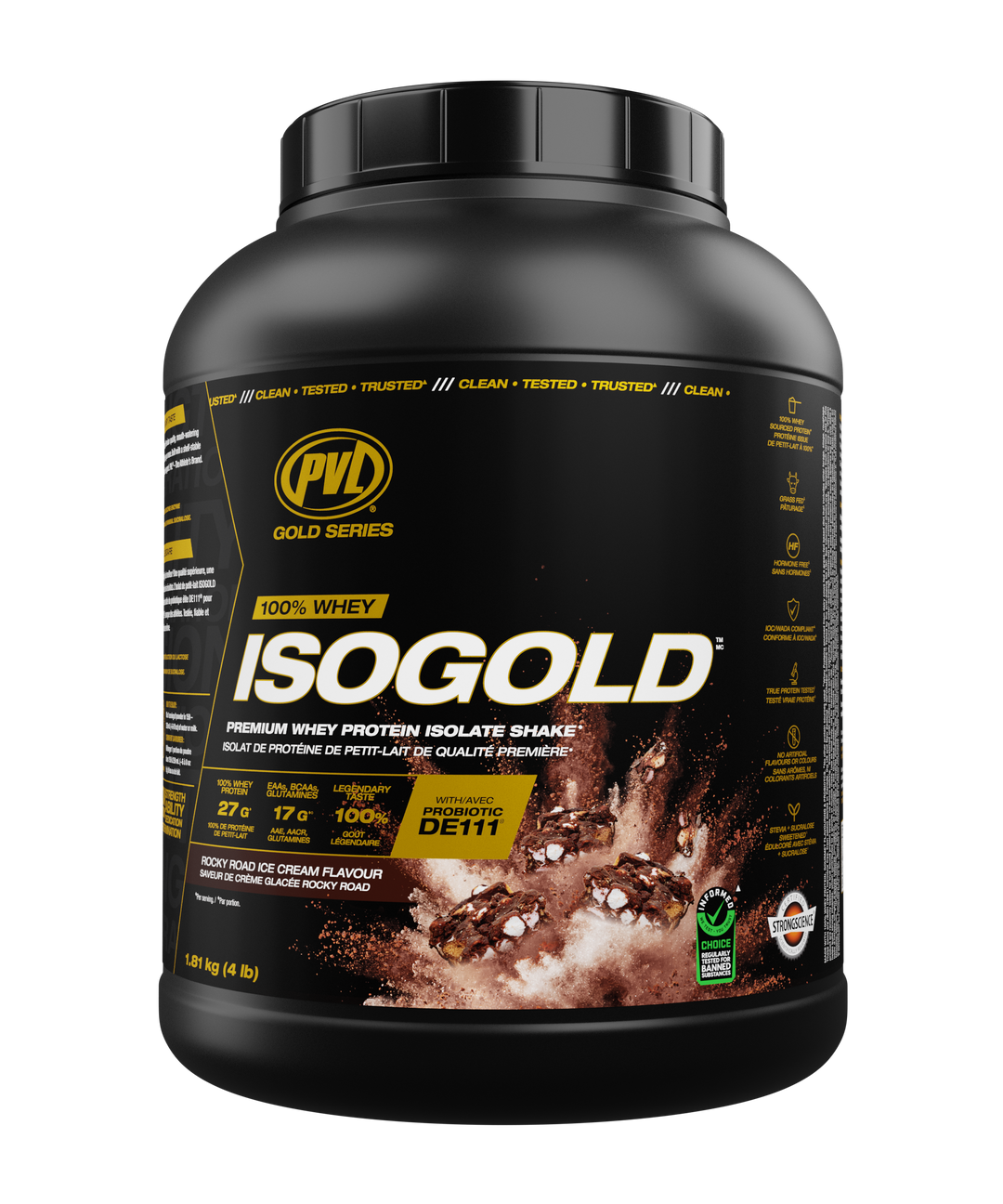 PVL ISO Gold Whey Isolate 4 lb - Rocky Road Ice Cream