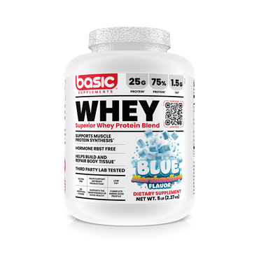 Basic Supplements Whey Protein Blend 5 lb - Blue Marshmallow