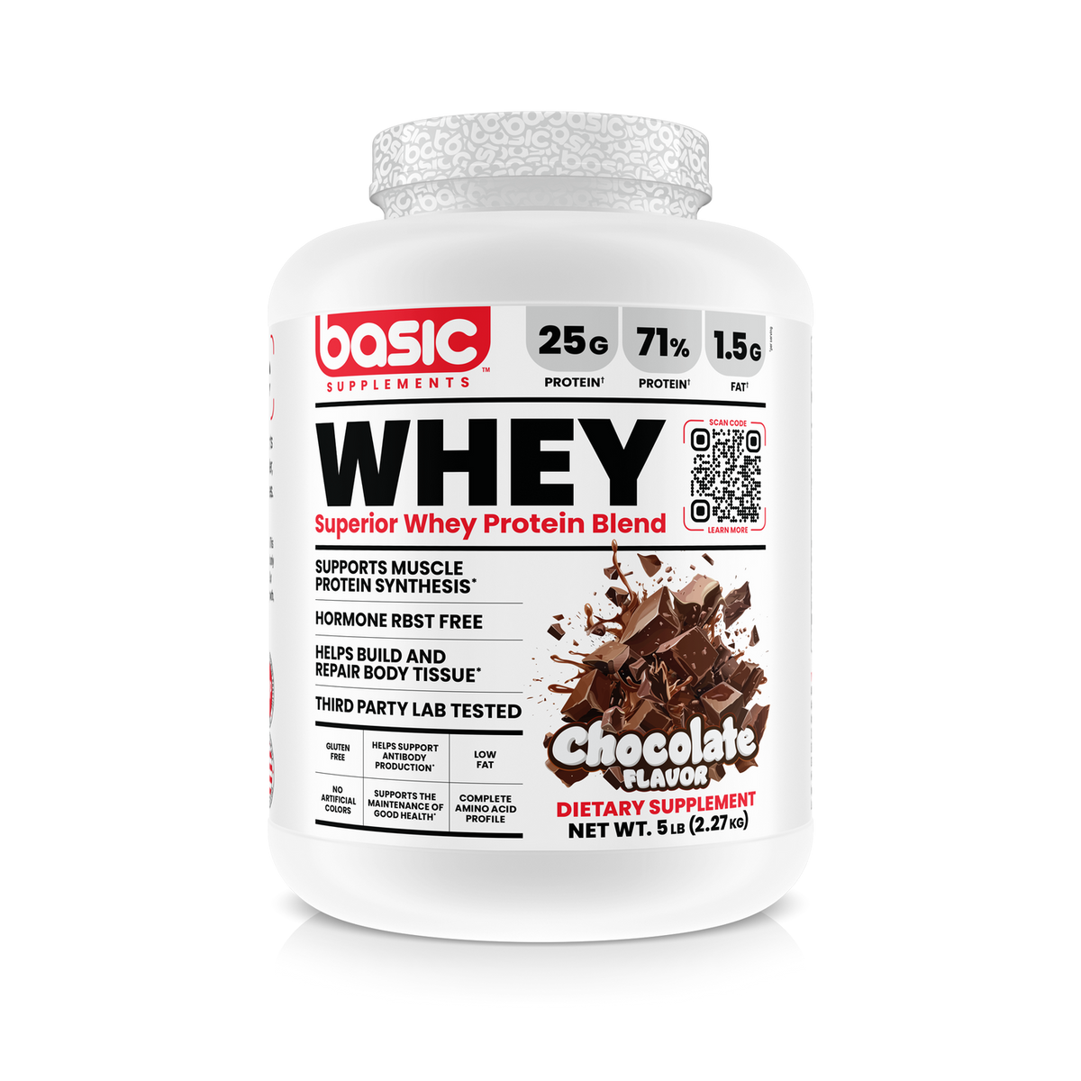 Basic Supplements Whey Protein Blend 5 lb - Chocolate